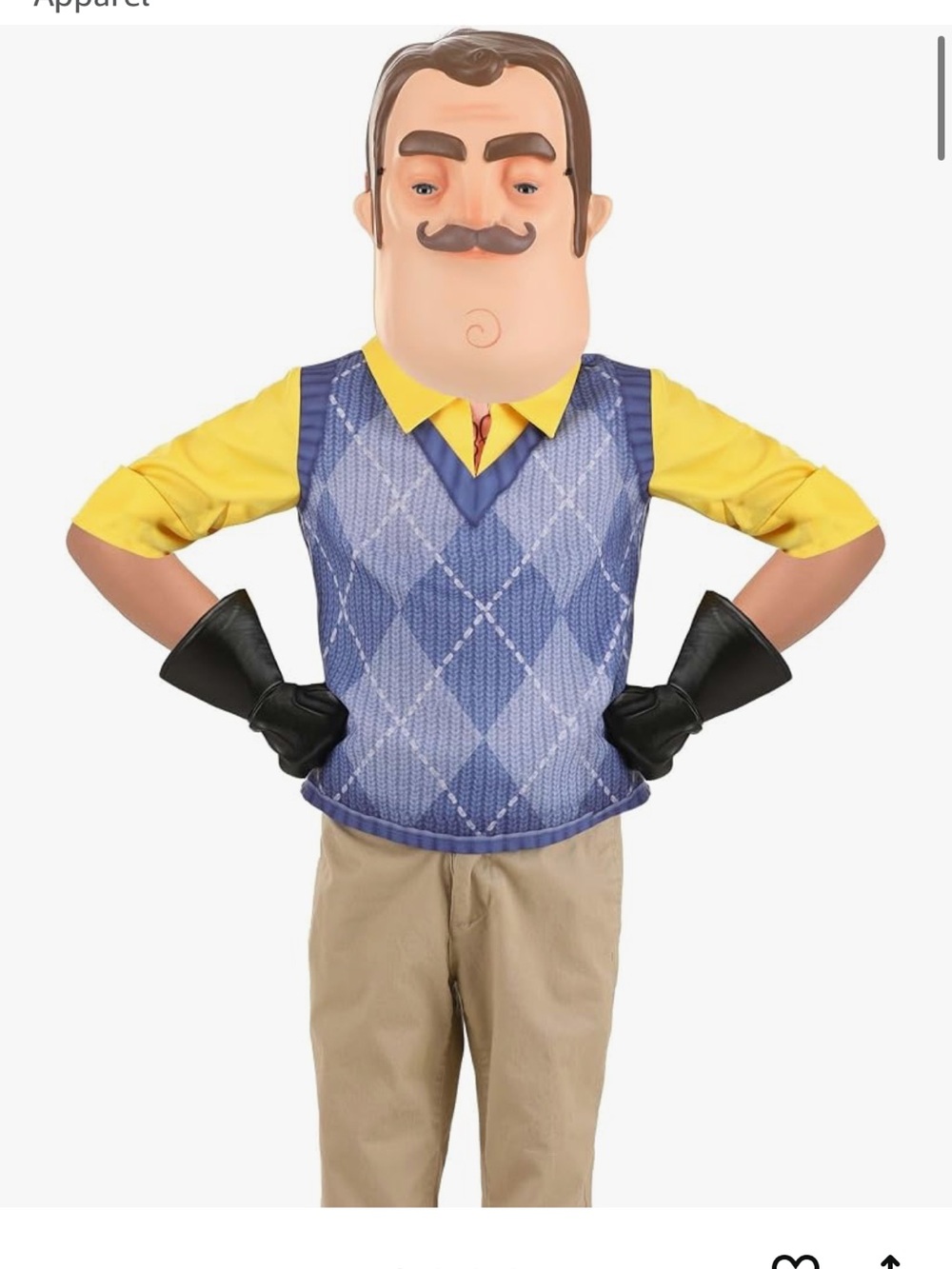 Hello Neighbor Kids Halloween Costume- Size Large